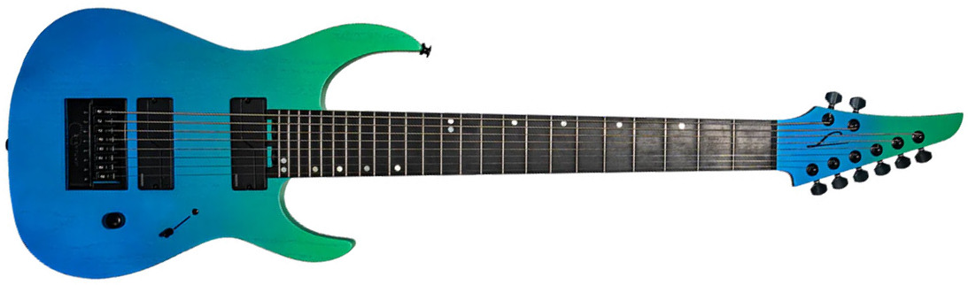 Legator Ninja N8ep Performance 8c 2h Fishman Fluence Modern Ht Ric - Pacific Aqua - Guitarra eléctrica barítono - Main picture