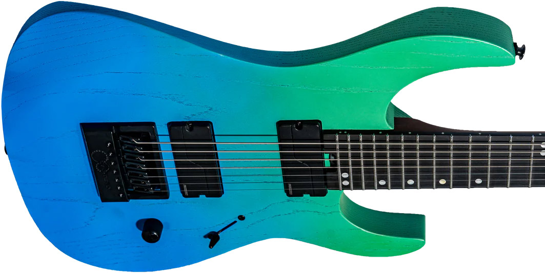 Legator Ninja N7ep Performance 7c 2h Fishman Fluence Modern Ht Ric - Pacific Aqua - Guitarra eléctrica de 7 cuerdas - Variation 2