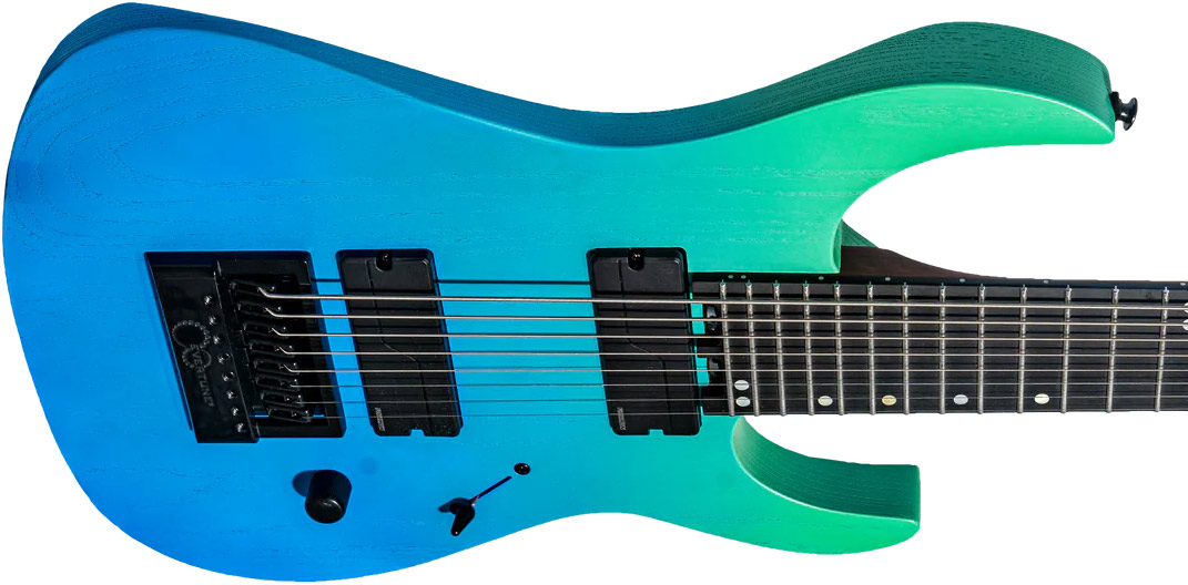 Legator Ninja N8ep Performance 8c 2h Fishman Fluence Modern Ht Ric - Pacific Aqua - Guitarra eléctrica barítono - Variation 2