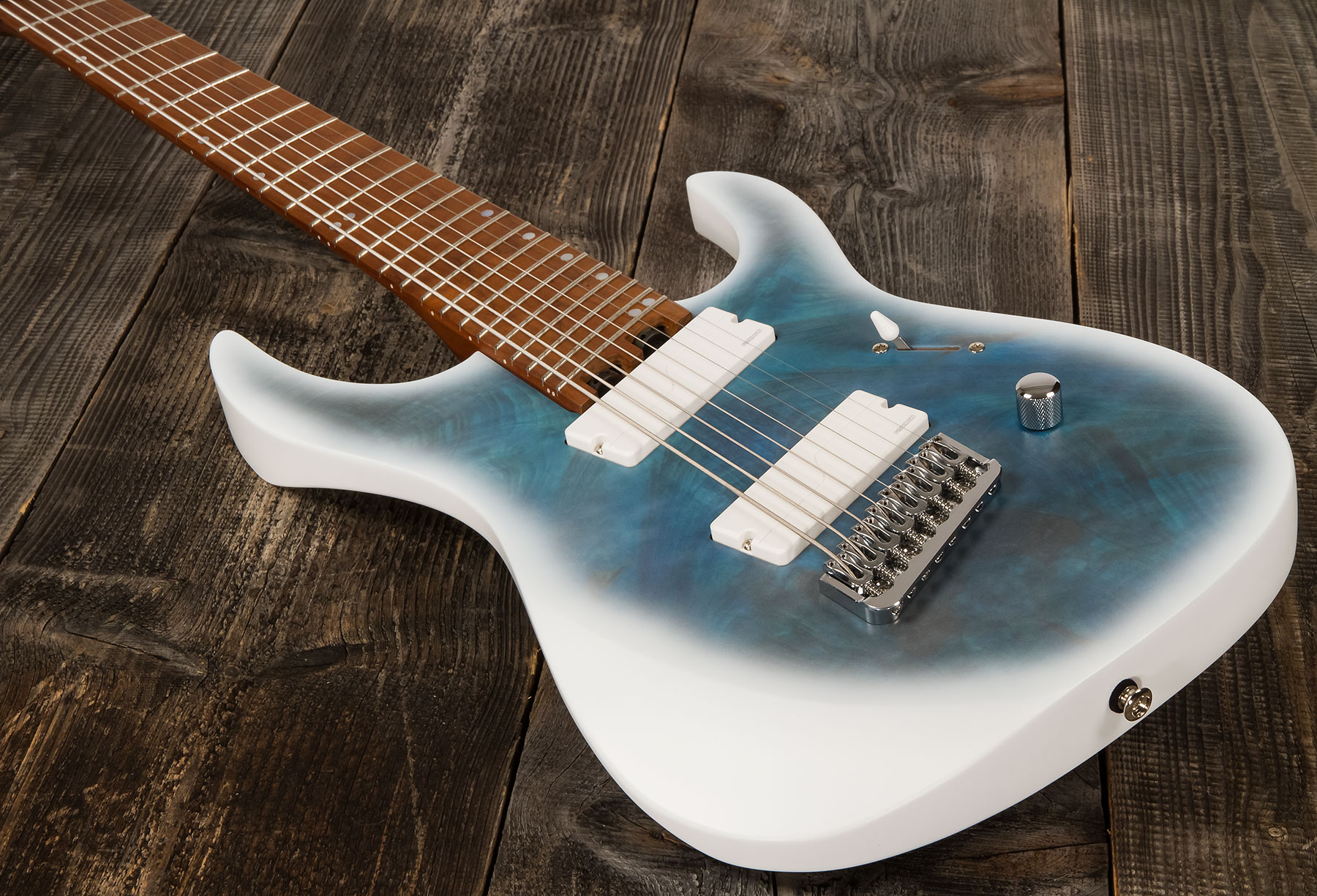Legator Ninja N8fod Overdrive 8c Multiscale 2h Fishman Fluence Ht Mn - Arctic Blue - Multi-Scale Guitar - Variation 2