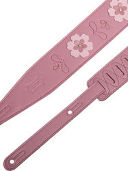 Correa Levy's In Bloom - 6,35 cm premium leather with hand-riveted flowers - Primrose Pink