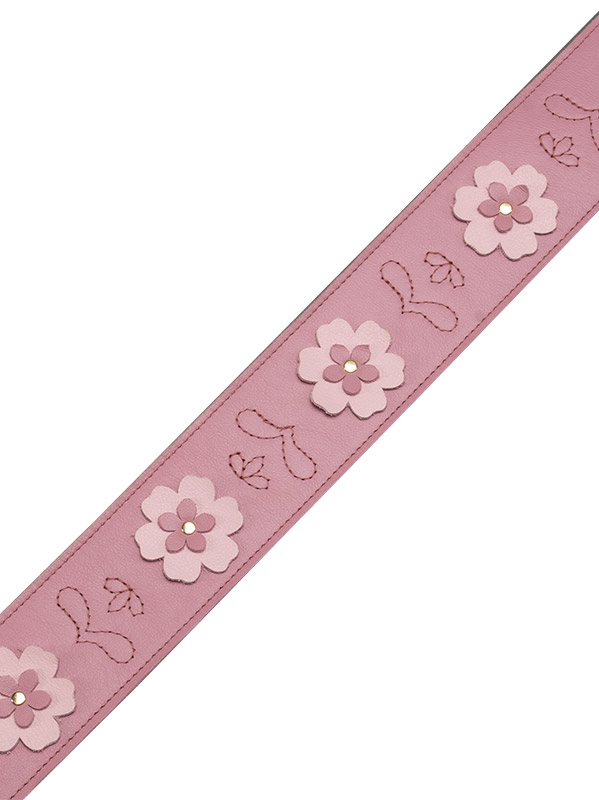 Levy's In Bloom - Courroie 6,35 Cm En Cuir Premium Et Fleurs Rivetees A La Main - Primrose Pink - Correa - Variation 1