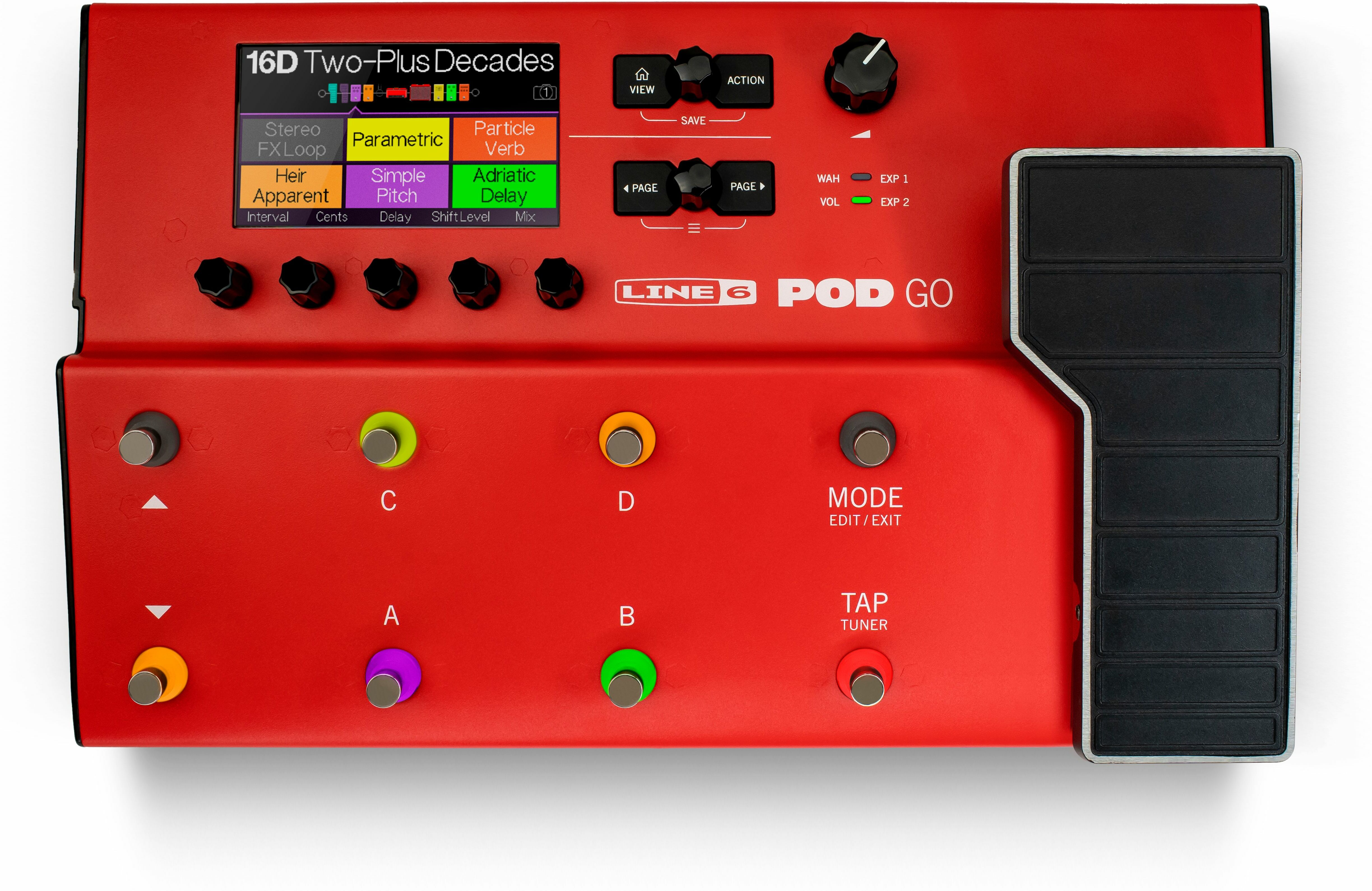 Line 6 Pod Go Limited Edition Red - Simulacion de modelado de amplificador de guitarra - Main picture
