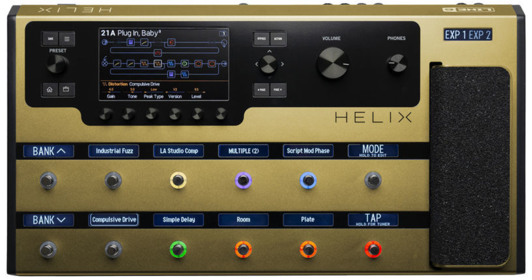 Line 6 Helix Floor Guitar Processor Gold Ltd - Pedalera multiefectos para guitarra eléctrica - Variation 2