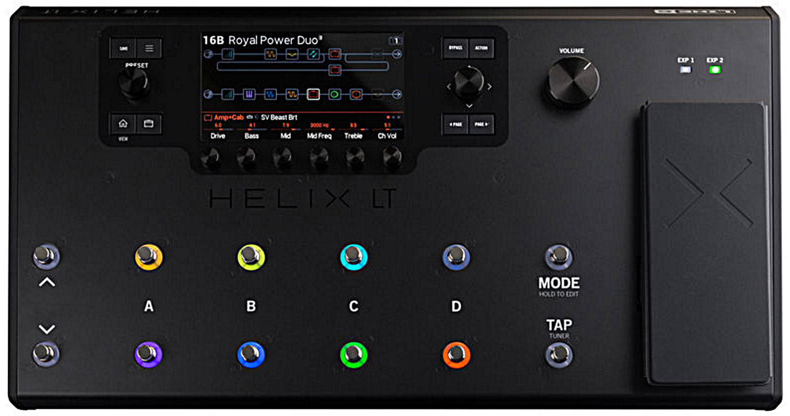 Pedalera multiefectos para guitarra eléctrica Line 6 Helix LT
