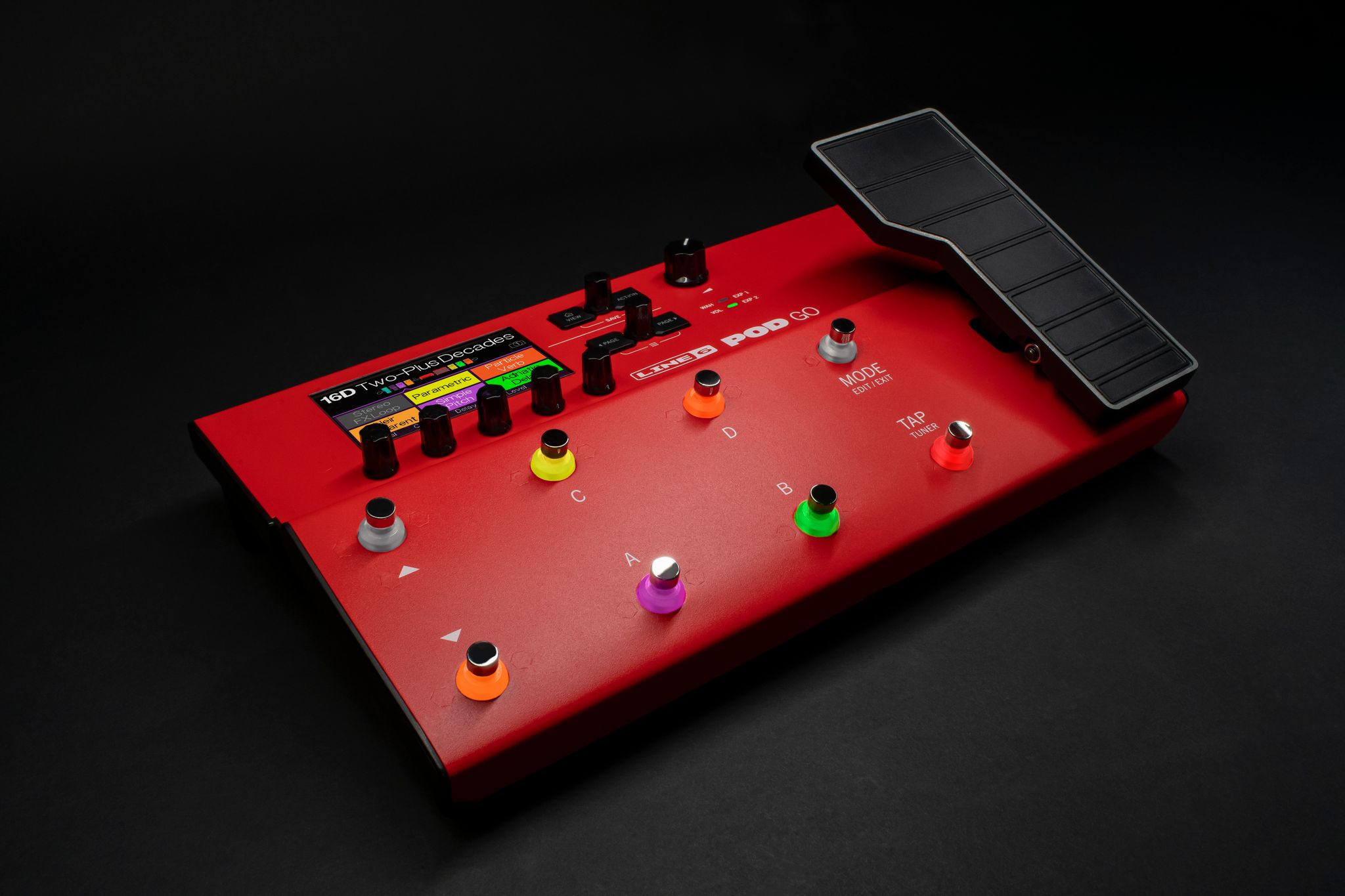 Line 6 Pod Go Limited Edition Red - Simulacion de modelado de amplificador de guitarra - Variation 6