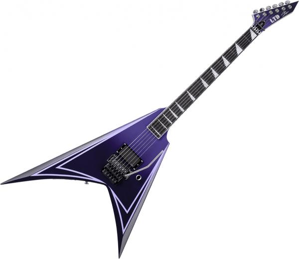 Guitarra eléctrica de cuerpo sólido Ltd Alexi Hexed - Purple fade w/ pinstripes