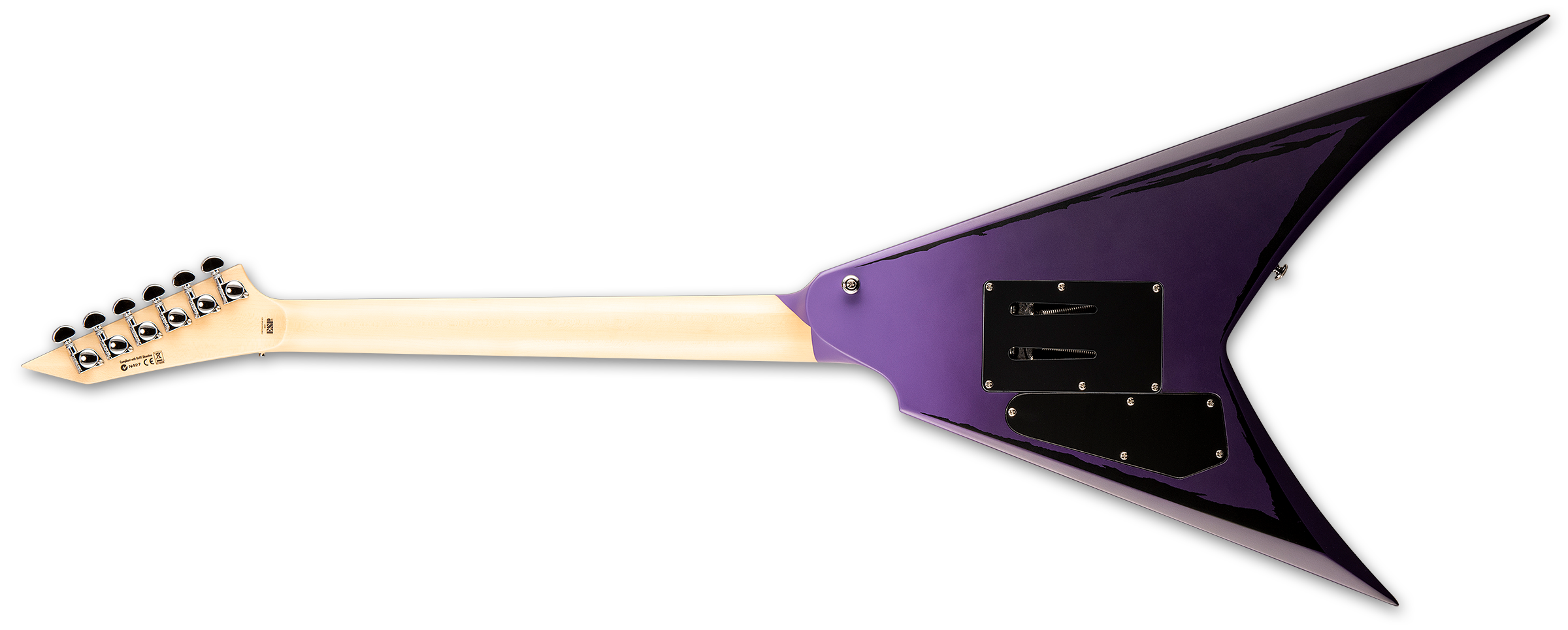 Ltd Alexi Laiho Ripped Signature Hs Fr Eb - Purple Fade Satin W/ Pinstripes - Guitarra electrica metalica - Variation 1