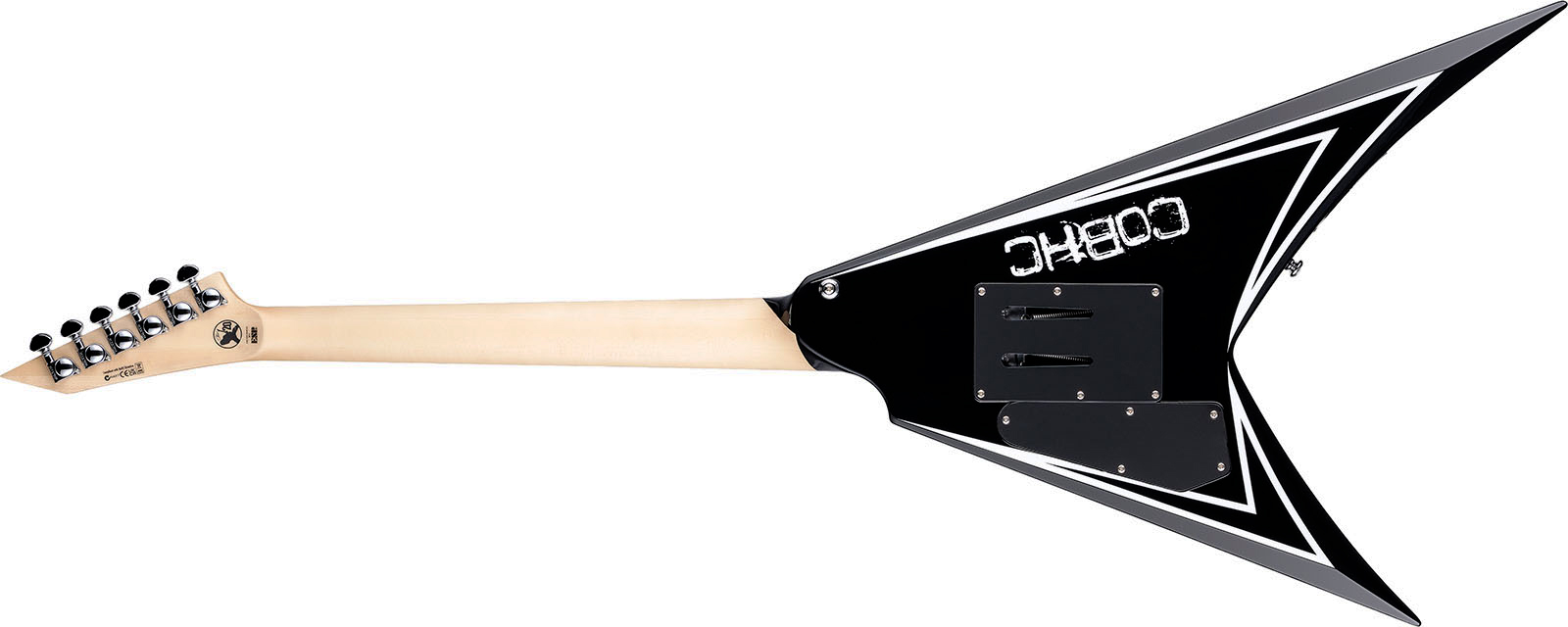 Ltd Alexi Laiho Sawtooth Se 20th Ann. Signature 1h Fr Eb - Black With White Bevels - Guitarra electrica metalica - Variation 1