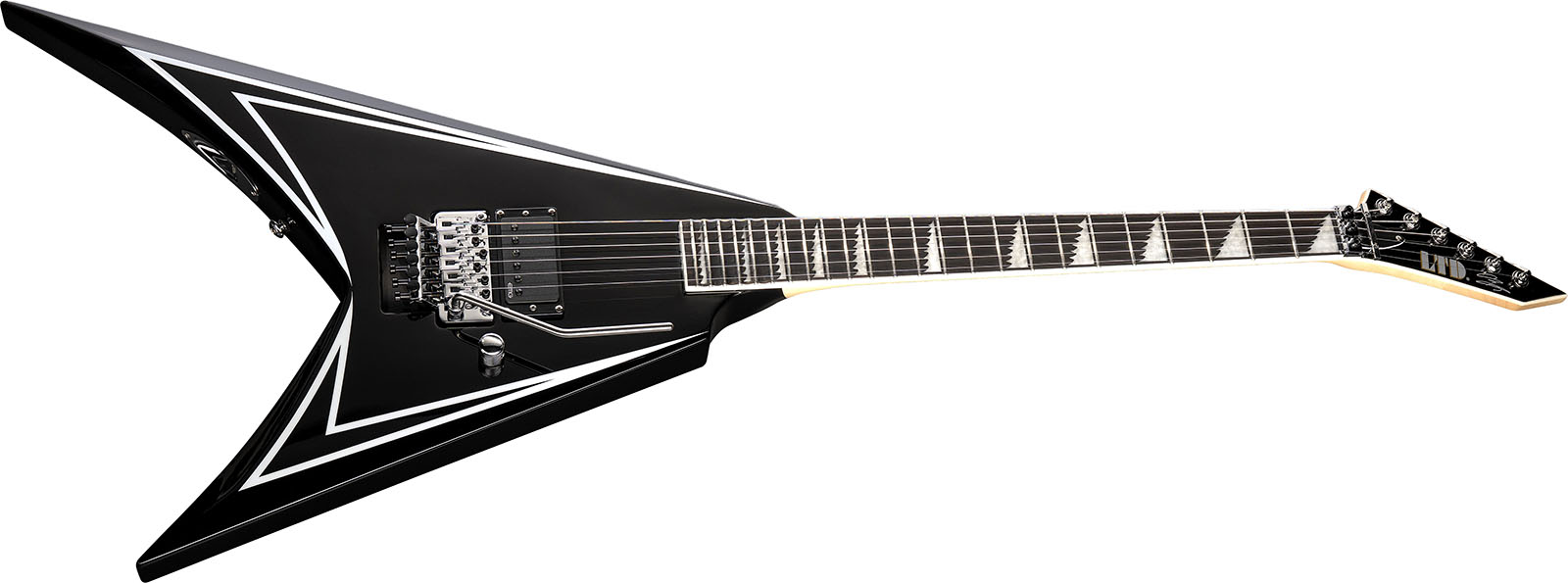 Ltd Alexi Laiho Sawtooth Se 20th Ann. Signature 1h Fr Eb - Black With White Bevels - Guitarra electrica metalica - Variation 2