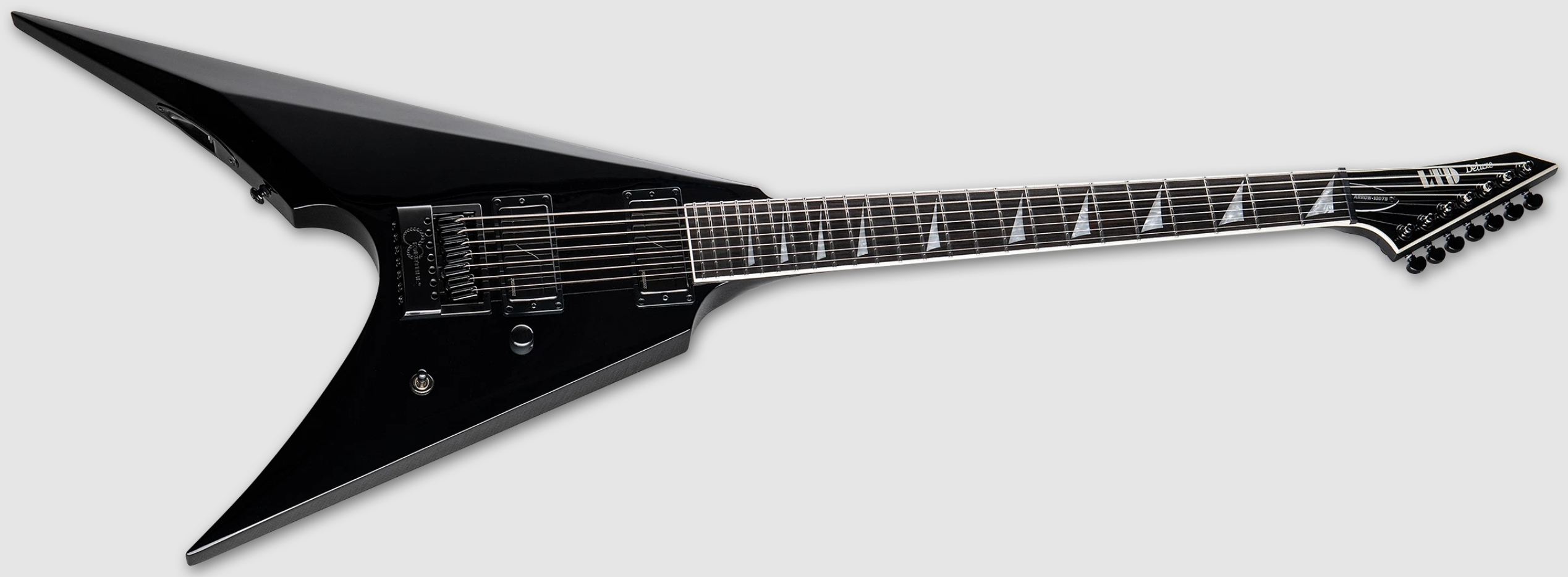 Ltd Arrow 1007 Baritone Evertune 7c 2h Fishman Fluence Ht Eb - Black - Guitarra eléctrica barítono - Variation 1