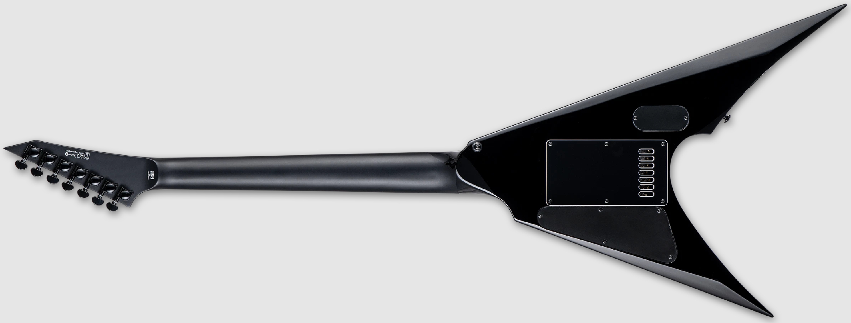 Ltd Arrow 1007 Baritone Evertune 7c 2h Fishman Fluence Ht Eb - Black - Guitarra eléctrica barítono - Variation 2