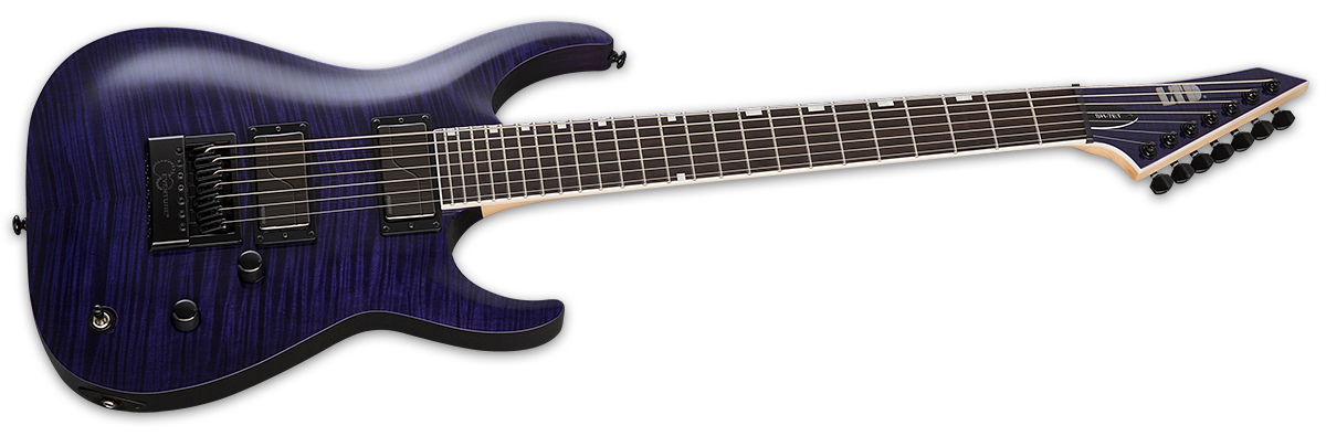 Ltd Brian Head Welch Sh-7 Evertune Signature 2h Fishman Fluence Ht Eb - See Thru Purple - Guitarra eléctrica con forma de str. - Variation 1