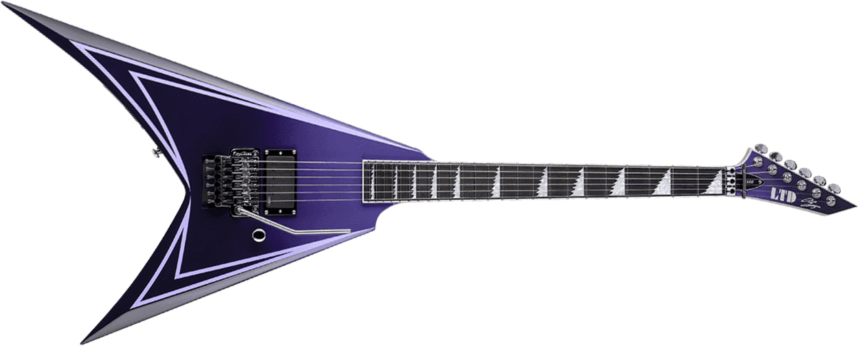 Ltd Alexi Laiho Hexed Signature H Fr Eb - Purple Fade W/ Pinstripes - Guitarra electrica metalica - Main picture