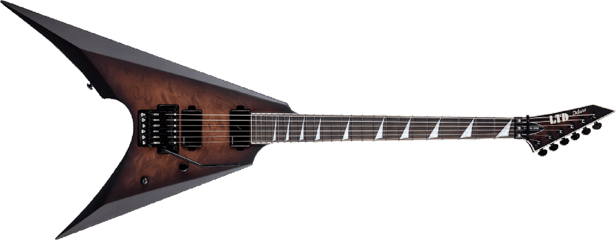 Ltd Arrow-1000 Floyd Rose Hh Fishman Fluence Modern Ht Eb - Dark Brown Sunburst - Guitarra electrica metalica - Main picture