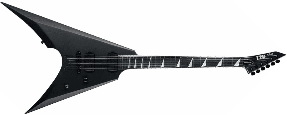 Ltd Arrow-1000nt Hh Fishman Fluence Modern Ht Eb - Charcoal Metallic Satin - Guitarra electrica metalica - Main picture