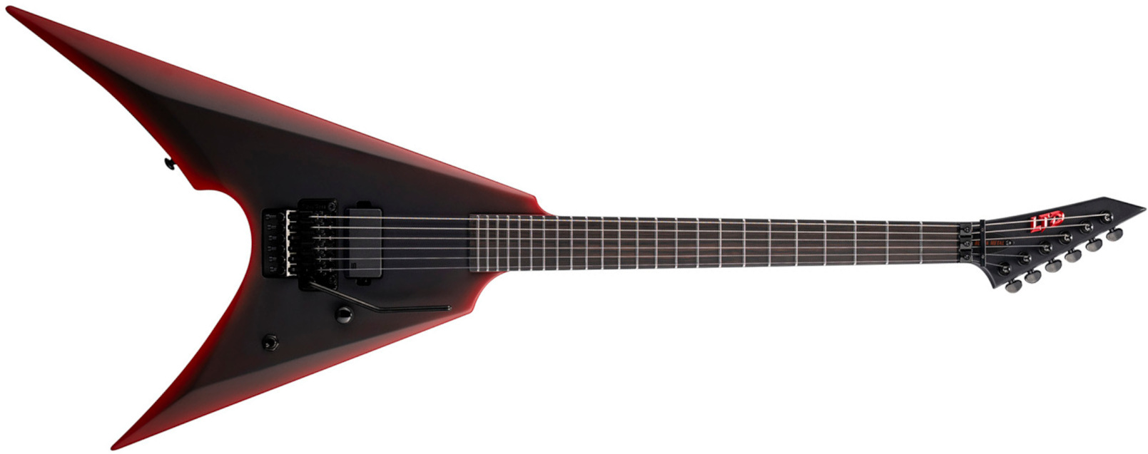 Ltd Arrow Black Metal Series Fr 1h Eb - Black Red Burst Satin - Guitarra electrica metalica - Main picture