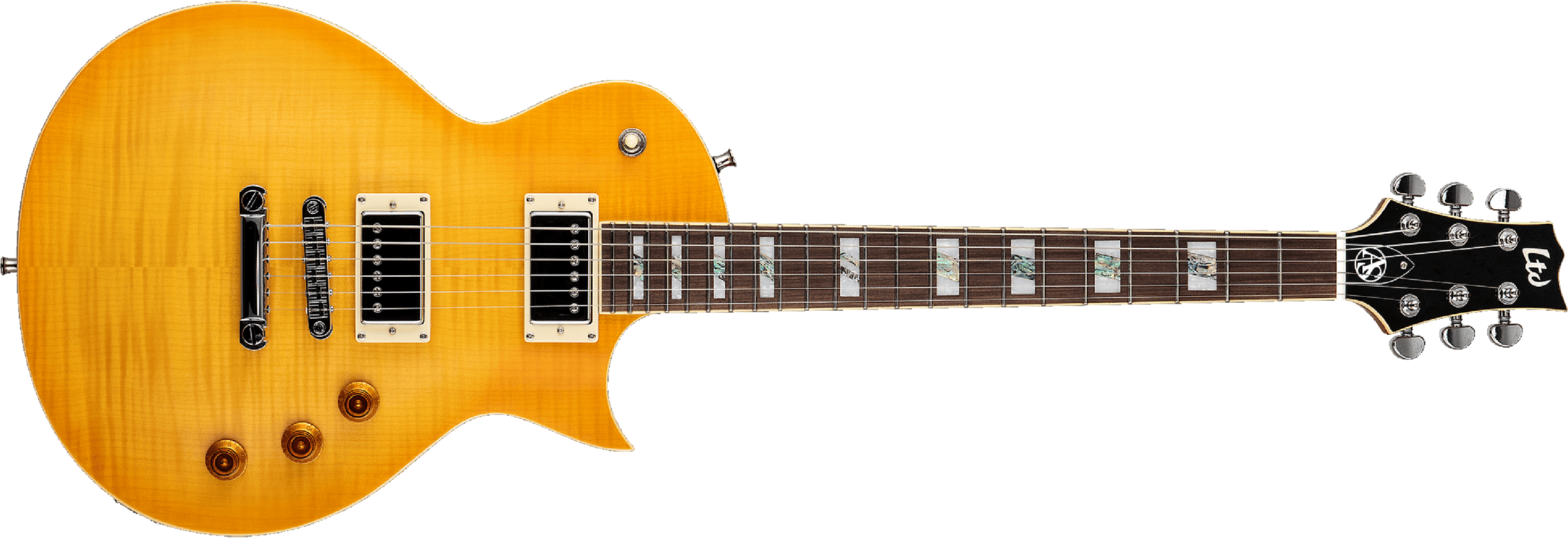 Ltd As1fm Alex Skolnick Signature Ht Hh Pf - Lemon Burst - Guitarra eléctrica de corte único. - Main picture