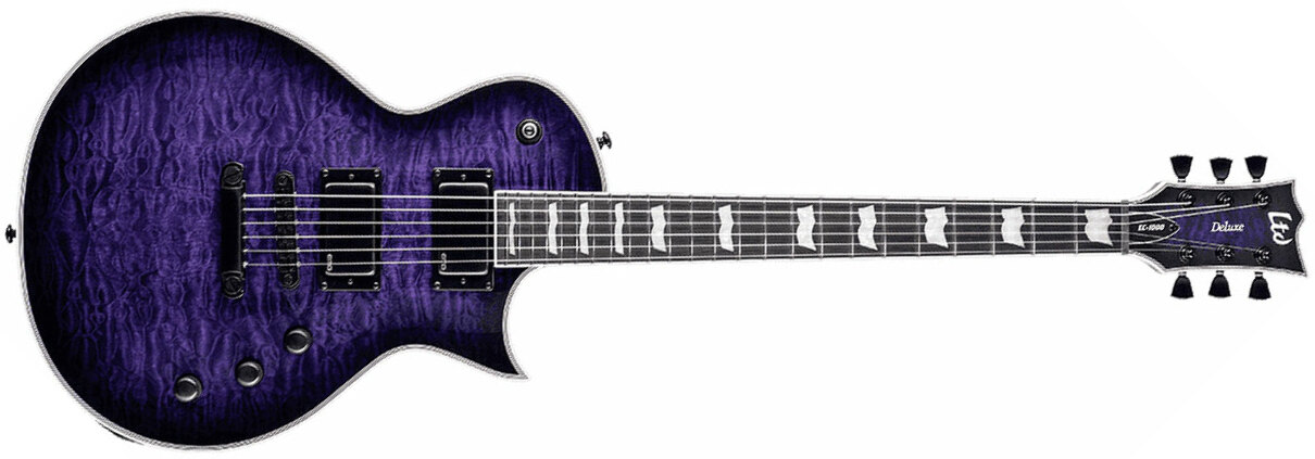 Ltd Ec-1000 Hh Ht Emg Eb - See Thru Purple Sunburst - Guitarra eléctrica de corte único. - Main picture