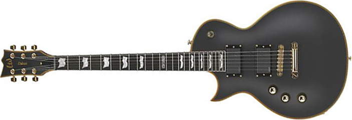 Ltd Ec-1000 Lh Gaucher Hh Emg Ht Eb - Vintage Black - Guitarra electrica para zurdos - Main picture