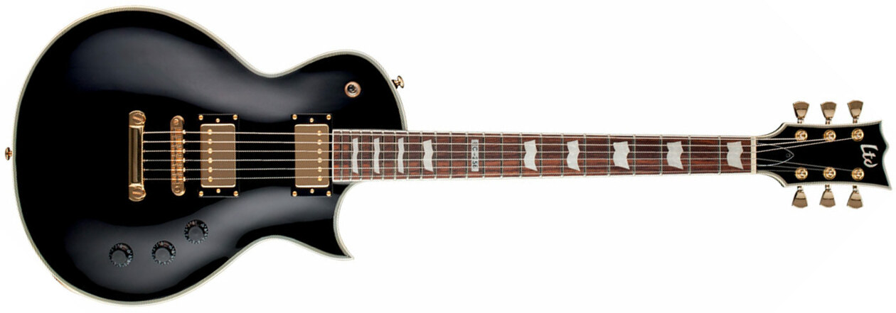 Ltd Ec-256 Hh Ht Jat - Black - Guitarra eléctrica de corte único. - Main picture