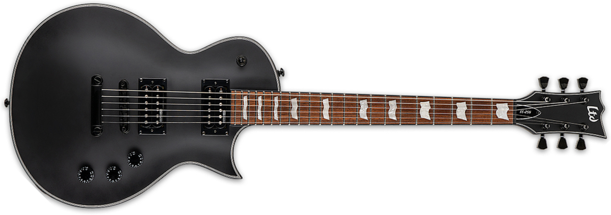 Ltd Ec-256 Hh Ht Jat - Black Satin - Guitarra eléctrica de corte único. - Main picture