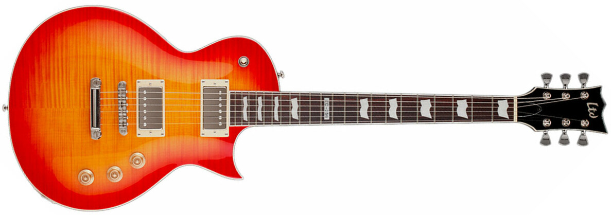 Ltd Ec-256fm Hh Ht Rw - Cherry Sunburst - Guitarra eléctrica de corte único. - Main picture