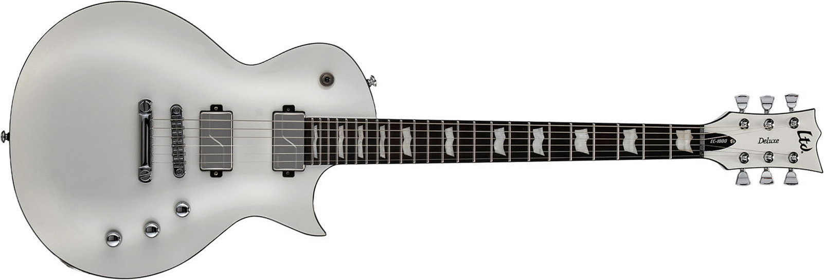 Ltd Ec1000 2h Fishman Fluence Ht Eb - Pearl White - Guitarra eléctrica de corte único. - Main picture