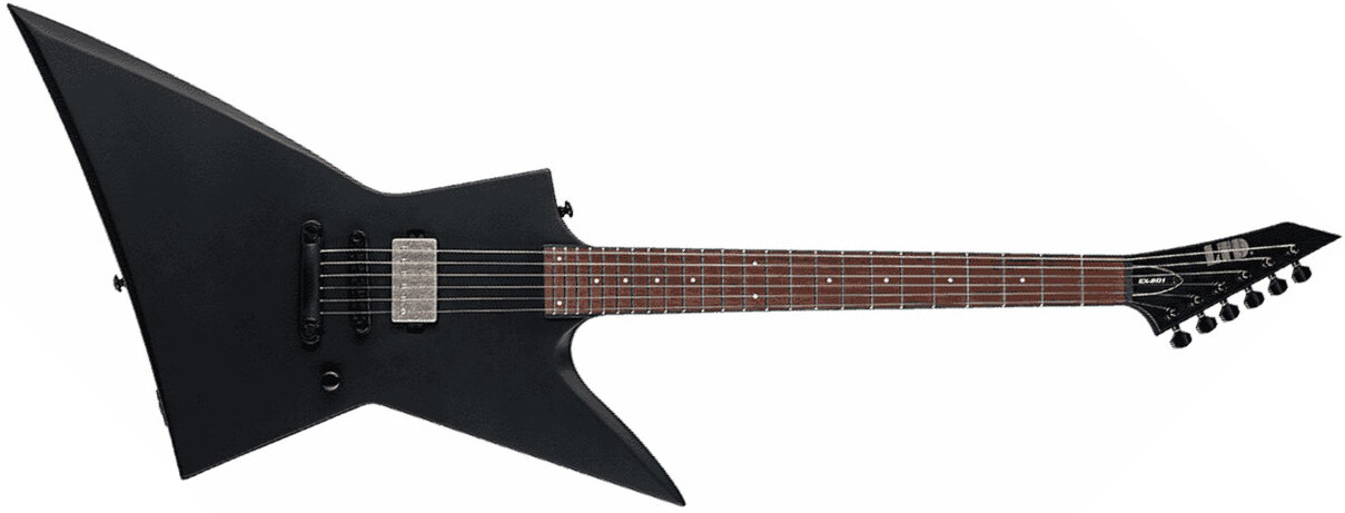 Ltd Ex-201 1h Ht Jat - Black Satin - Guitarra electrica metalica - Main picture