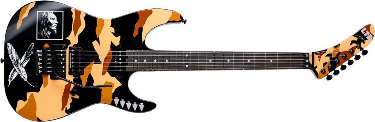 Ltd George Lynch  Desert Eagle Signature Hs Seymour Duncan Fr Eb - Black W/ Custom Graphic - Guitarra eléctrica de autor - Main picture