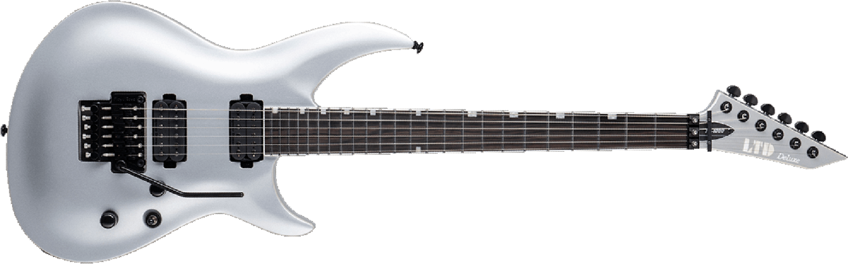 Ltd H3-1000 Floyd Rose Hh Eb - Firemist Silver - Guitarra electrica metalica - Main picture