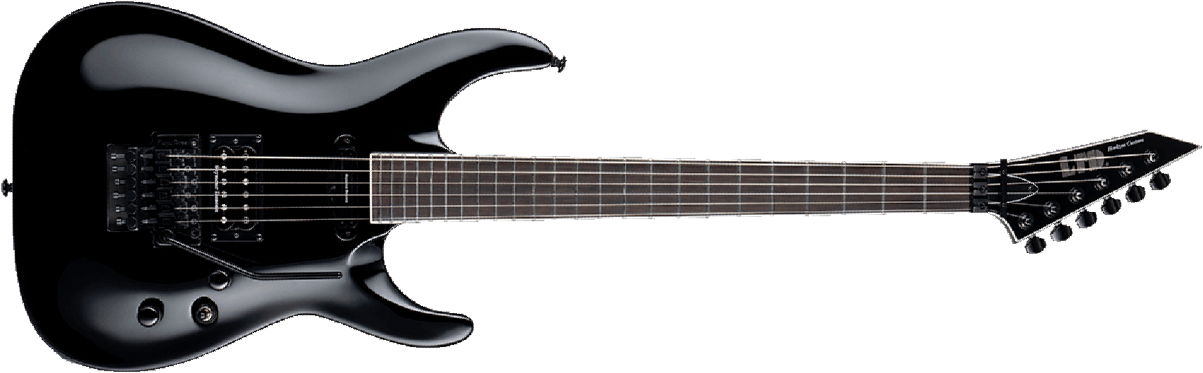 Ltd Horizon Custom '87 Floyd Rose Hs Seymour Duncan Eb - Black - Guitarra electrica metalica - Main picture