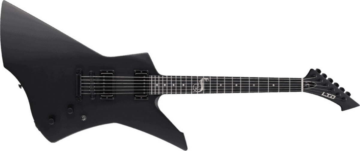 Ltd James Hetfield Snakebyte - Black Satin - Guitarra electrica metalica - Main picture