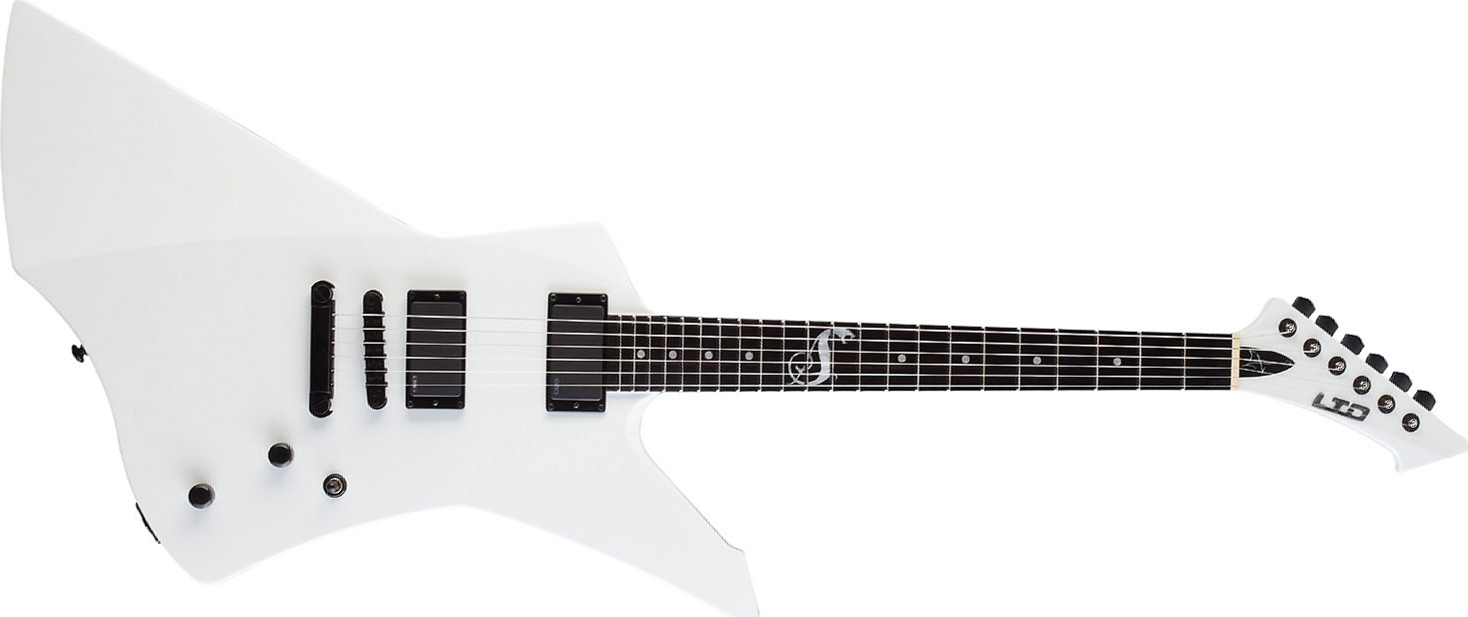 Ltd James Hetfield Snakebyte Emg - Snow White - Guitarra electrica metalica - Main picture