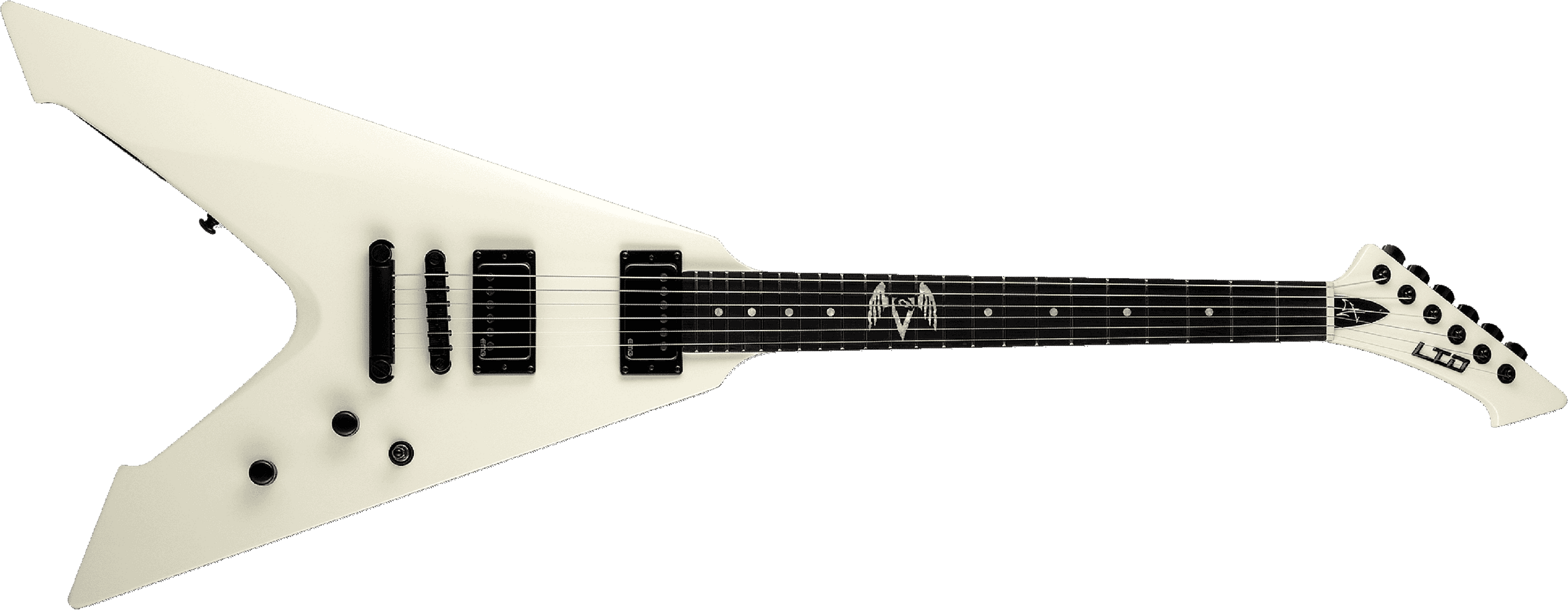 Ltd James Hetfield Vulture Hh Ht Eb - Olympic White - Guitarra electrica metalica - Main picture