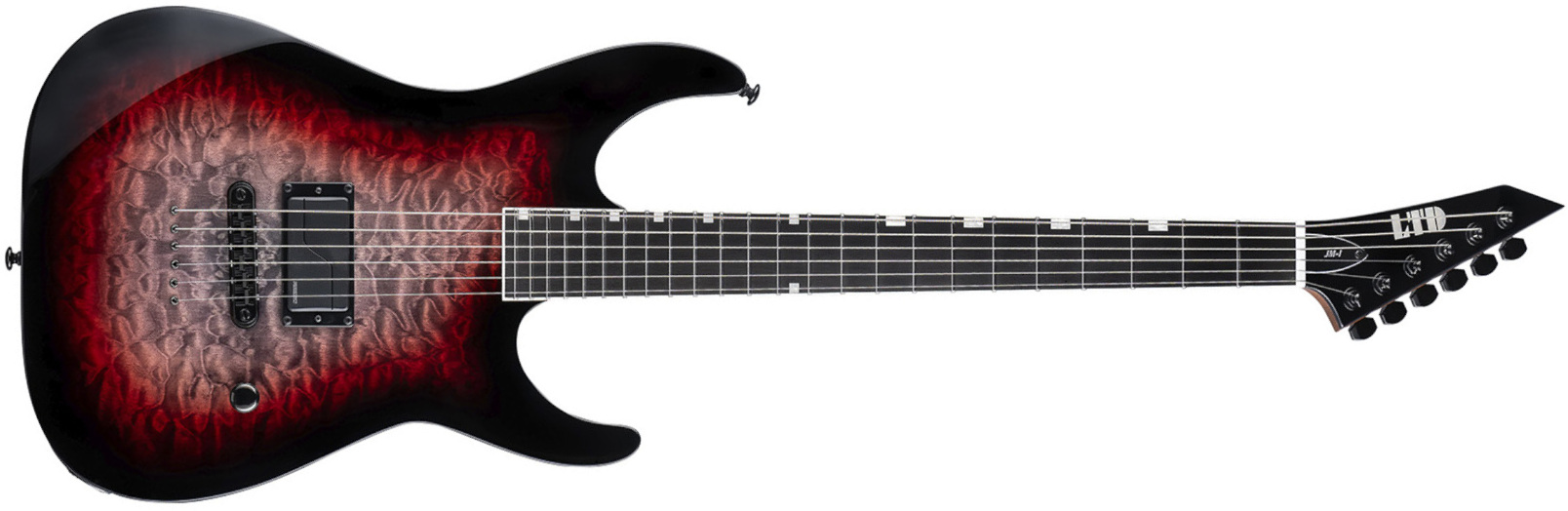 Ltd Jm-i Josh Middleton Signature 1h Ht Eb - Quilted Maple Deep Blood Moon - Guitarra eléctrica de autor - Main picture