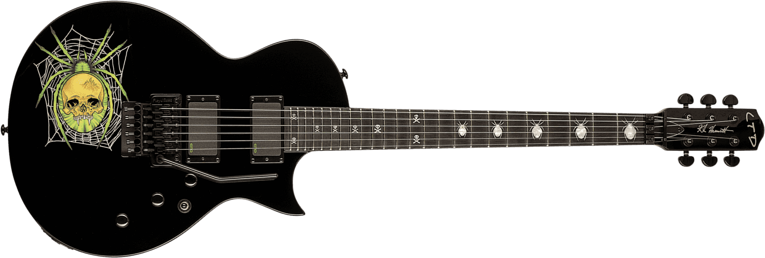 Ltd Kh3 Kirk Hammett 30th Anniversary Fr Hh Eb - Black - Guitarra eléctrica de corte único. - Main picture