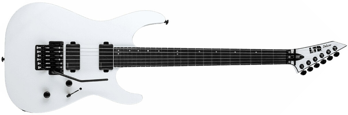 Ltd M-1000 Hh Fishman Fr Eb - Snow White - Guitarra electrica metalica - Main picture