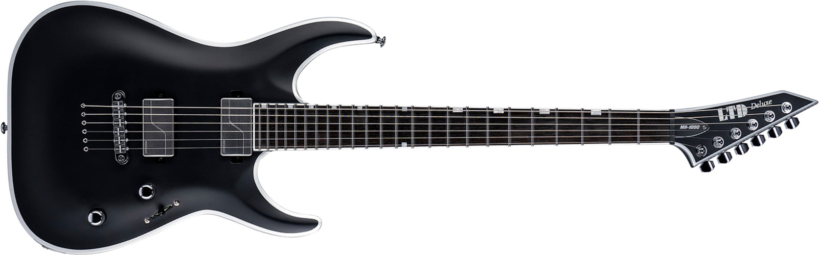 Ltd M-1000nt Bb 2h Fishman Fluence Modern  Ht Eb - Black Satin - Guitarra eléctrica con forma de str. - Main picture