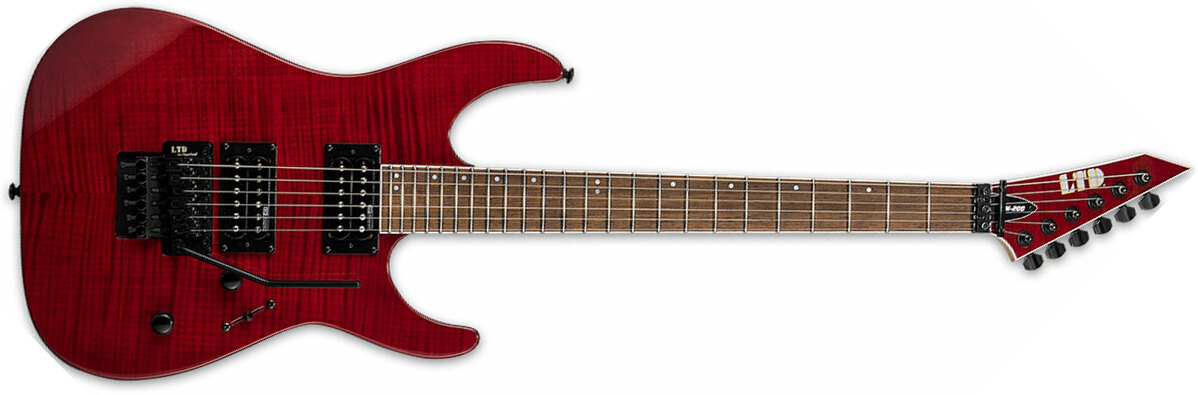 Ltd M-200fm Hh Fr Jat - See Thru Red - Guitarra eléctrica con forma de str. - Main picture