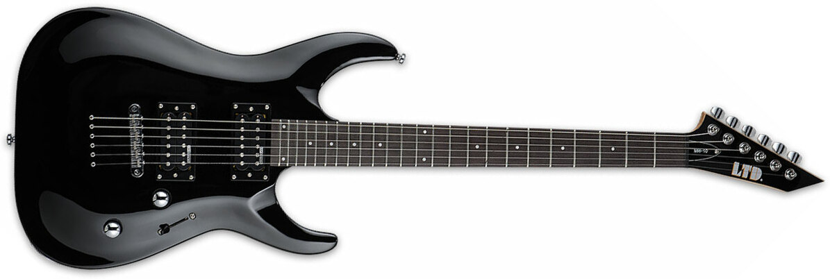 Ltd Mh-10 Kit Hh Ht Jat +housse - Black - Guitarra eléctrica con forma de str. - Main picture