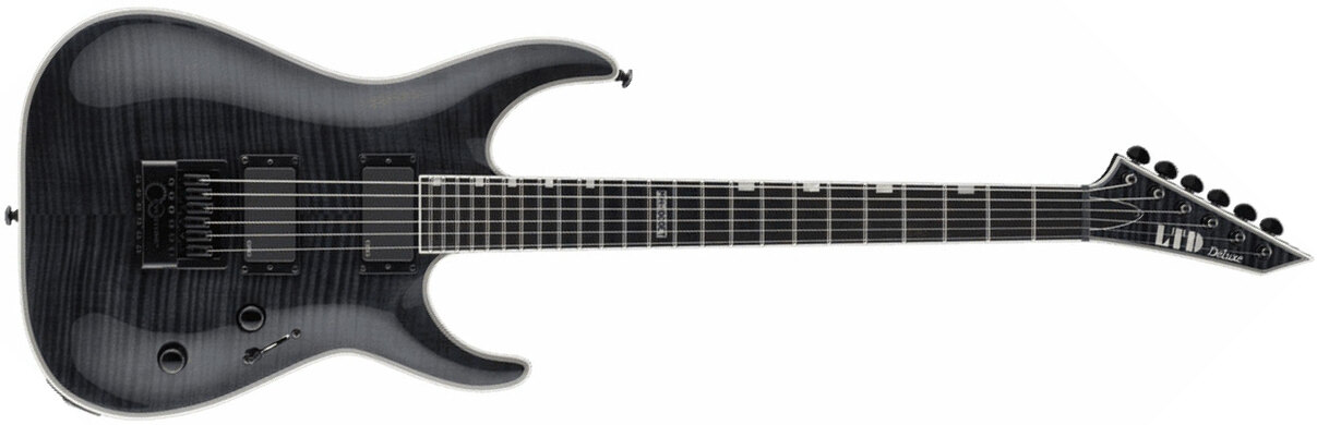 Ltd Mh-1000 Evertune Hh Emg Ht Eb - See Thru Black - Guitarra eléctrica con forma de str. - Main picture