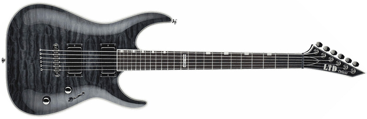 Ltd Mh-1001nt Hh Emg Ht Rw - See Thru Black - Guitarra eléctrica con forma de str. - Main picture