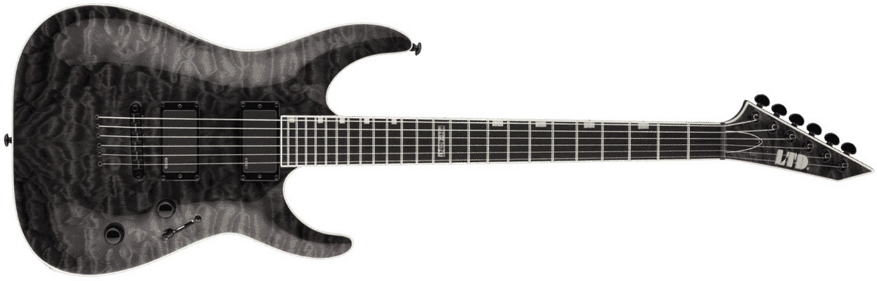Ltd Mh-401nt Emg - See Thru Black - Guitarra eléctrica con forma de str. - Main picture