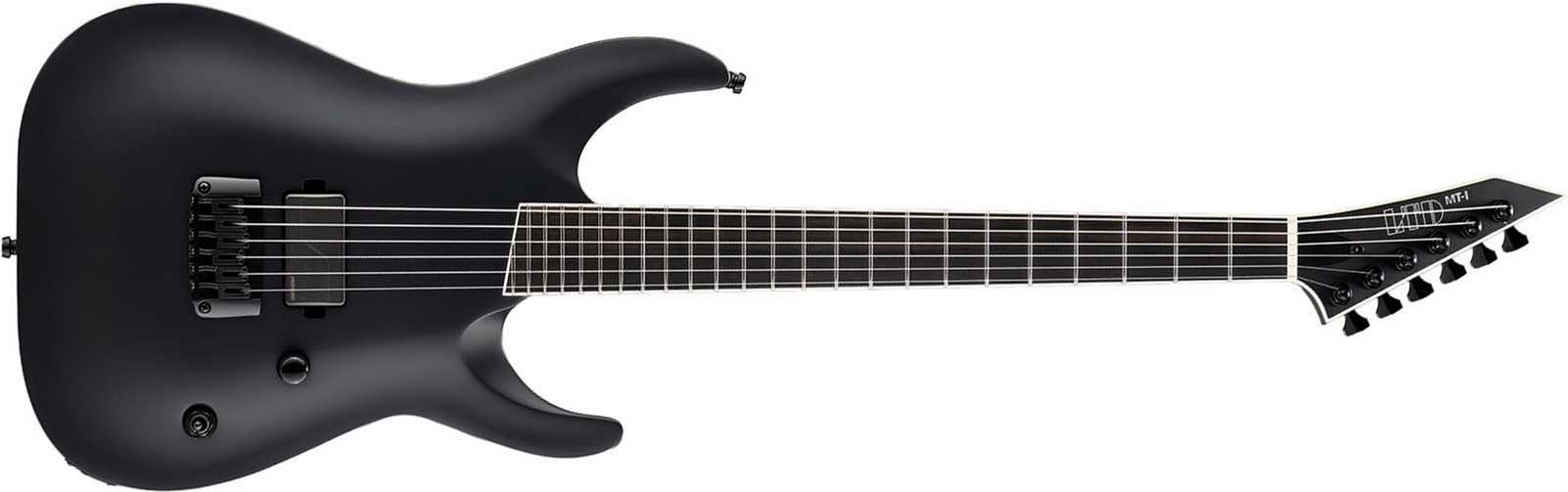 Ltd Mick Thomson Mti Signature 1h Ht Eb - Black Satin - Guitarra eléctrica de autor - Main picture