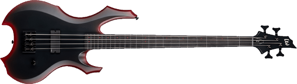 Ltd Orion Fred Leclercq Signature Emg Eb - Black Red Burst Satin - Bajo eléctrico de cuerpo sólido - Main picture