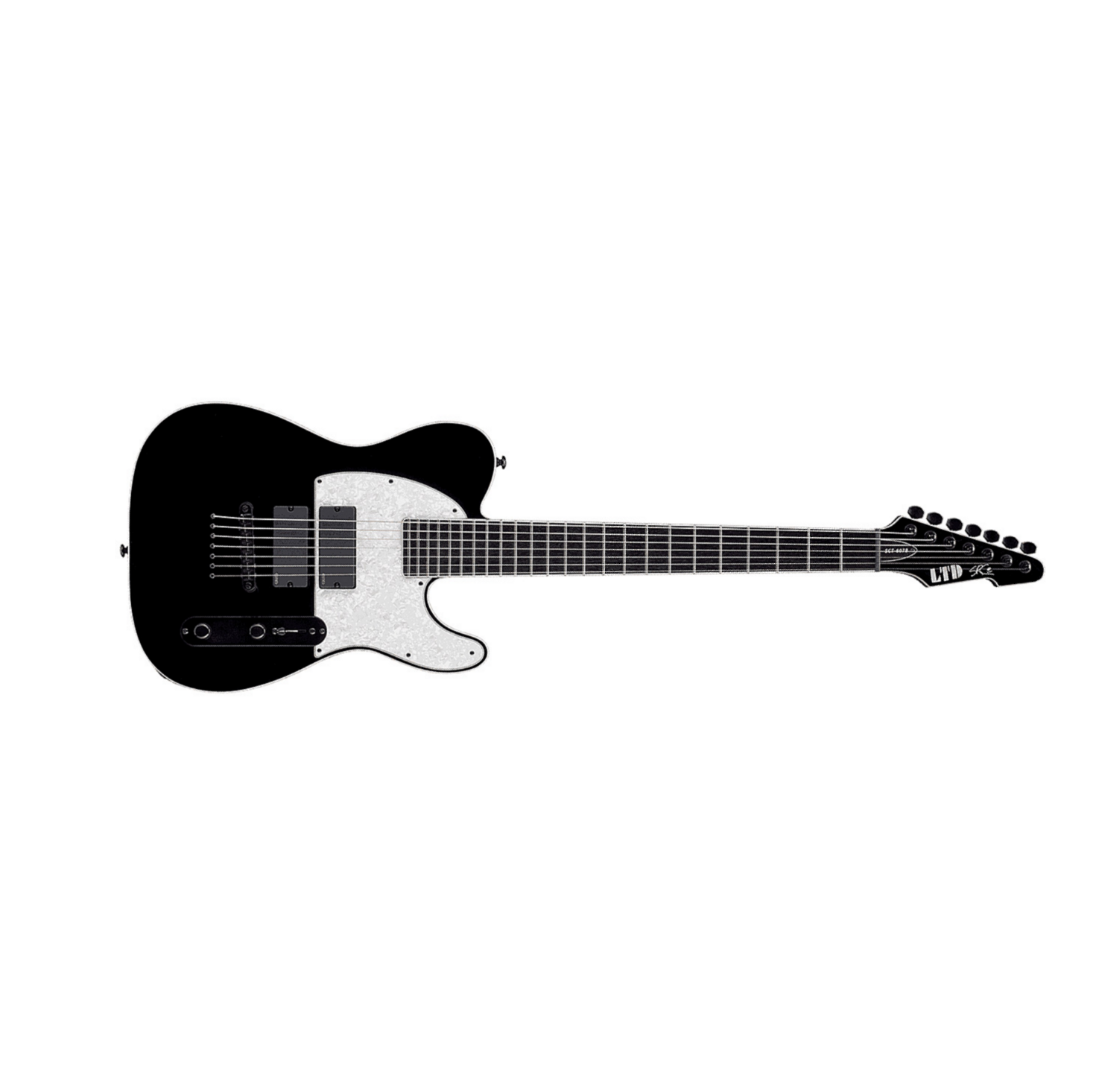 Ltd Sct-607b Baryton Stephen Carpenter - Black - Guitarra eléctrica de 7 cuerdas - Main picture