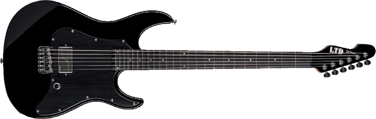 Ltd Sn-1 Baritone Hardtail Fishman Hh Eb - Black - Guitarra electrica metalica - Main picture