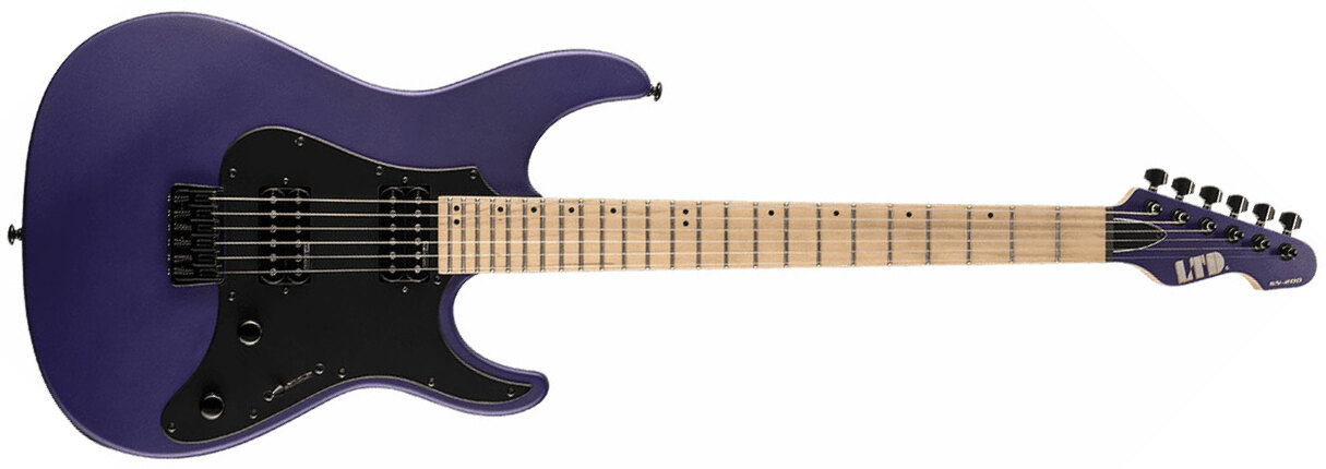 Ltd Sn-200ht Hh Ht Mn - Dark Metallic Purple Satin - Guitarra eléctrica con forma de str. - Main picture