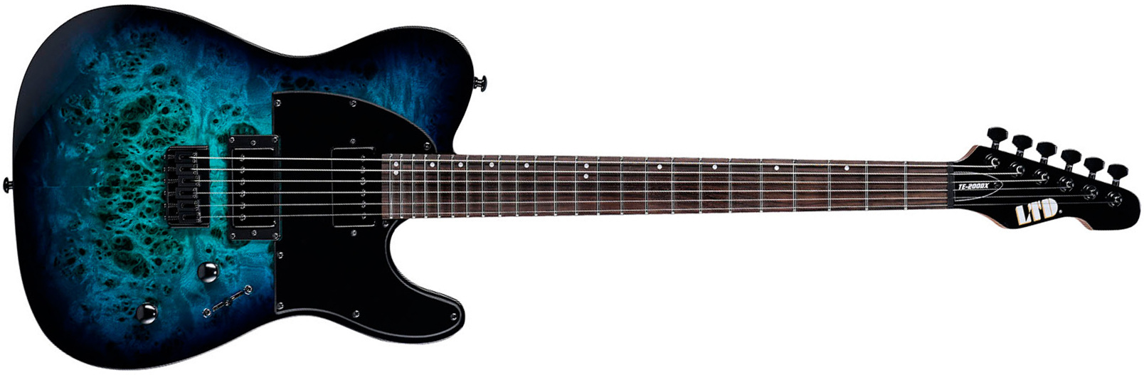 Ltd Te200dx 2h Ht Rw - Blue Burst - Guitarra eléctrica con forma de tel - Main picture